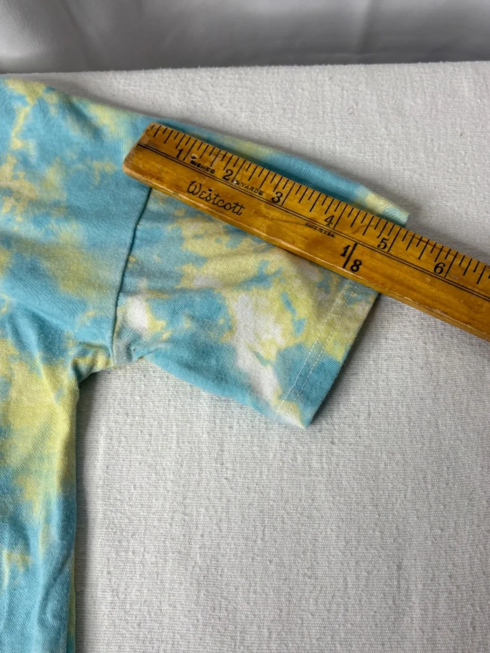 Children's Place Girls Blue and Yellow TIE-DYE T-Shirt Size MEDIUM (7/8) Tie